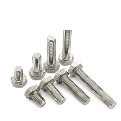 M50x150 Inconel 718 مادة سبائك درجة حرارة عالية GH 4169 مشابك من الفولاذ المقاوم للصدأ خيط كامل برغي عرافة